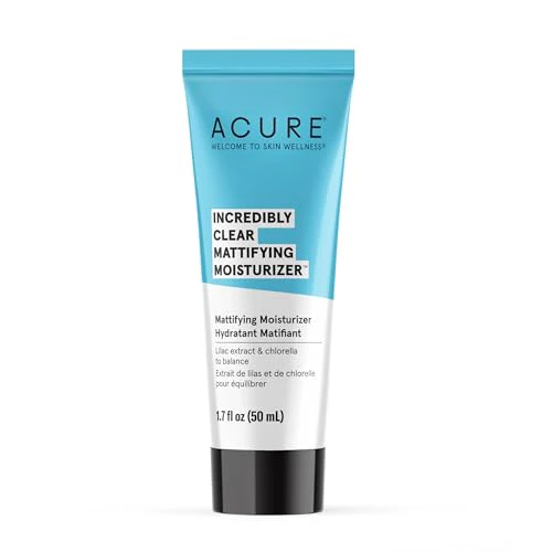 Acure Mattifying Face Moisturizer - Hydrating Oil-Free Formula with Lilac & Chlorella - 1.7 oz