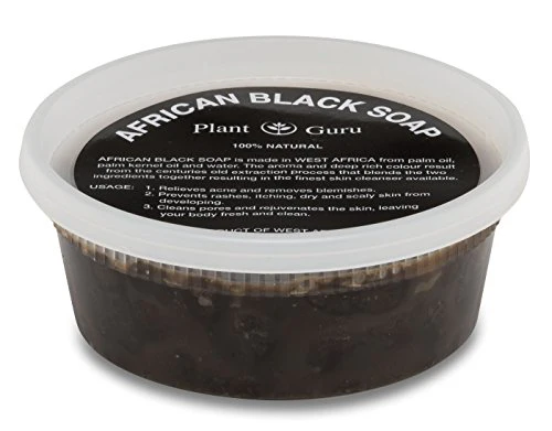 African Black Soap Set - Natural Acne Treatment, Eczema Relief, 100% Raw Ingredients - 8 oz
