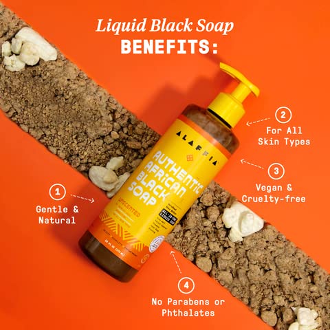 Alaffia Authentic African Black Soap - Detoxifying Body Wash, Moisturizing & Gentle - 16 Fl Oz - Image 7