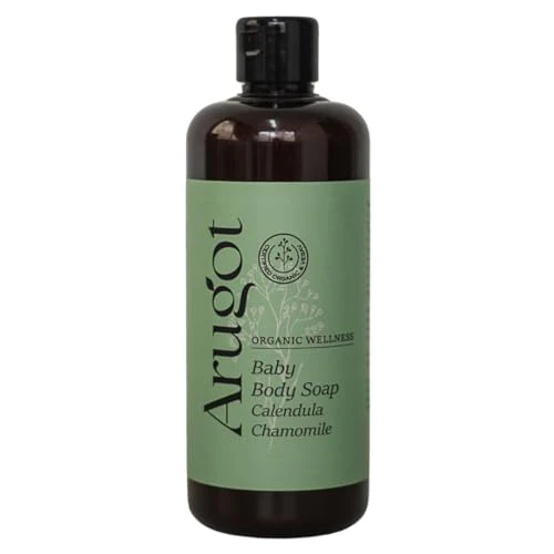 Arugot Organic Calendula-Chamomile Baby Wash - Hypoallergenic, Nourishing Formula - 16.9 Fl Oz