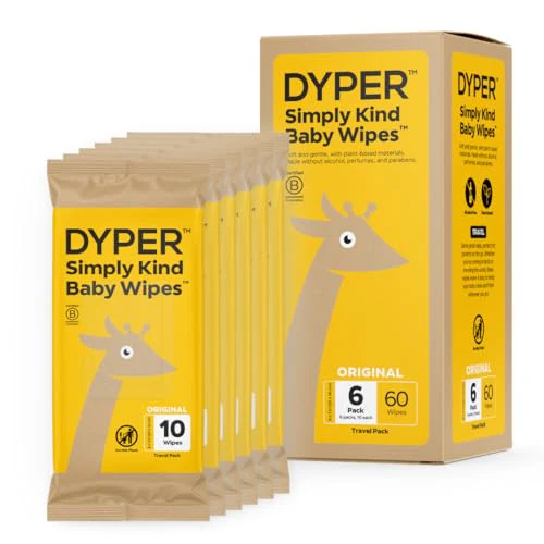 DYPER Size 5 Bamboo Diapers & Travel Wipes - Soft, Absorbent, Hypoallergenic - 60 Pack - Image 7