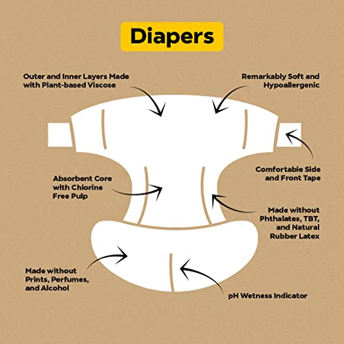 DYPER Size 5 Bamboo Diapers & Travel Wipes - Soft, Absorbent, Hypoallergenic - 60 Pack - Image 8
