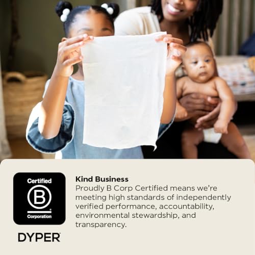 DYPER Size 5 Bamboo Baby Diapers - Soft, Hypoallergenic, Safe for Sensitive Skin - 20ct + 96 Wipes - Image 5