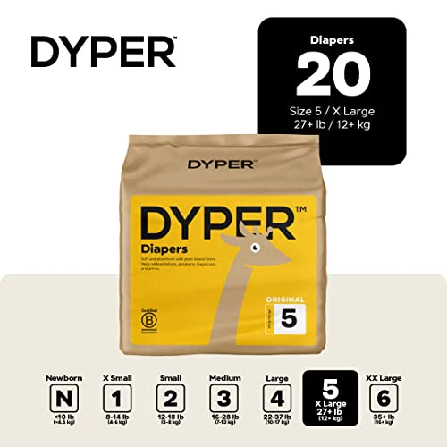 DYPER Size 5 Bamboo Baby Diapers - Soft, Hypoallergenic, Safe for Sensitive Skin - 20ct + 96 Wipes - Image 7