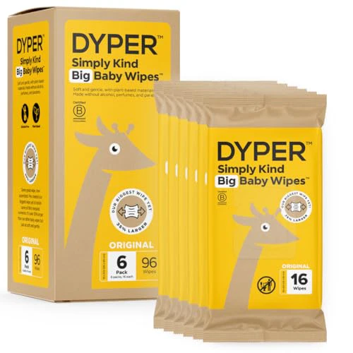 DYPER Size 5 Bamboo Baby Diapers - Soft, Hypoallergenic, Safe for Sensitive Skin - 20ct + 96 Wipes - Image 9
