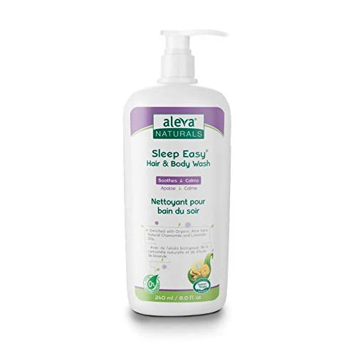 Aleva Naturals Kids Shampoo & Body Wash - Soothing Lavender, Plant-Based Aloe Vera - 8 Fl Oz