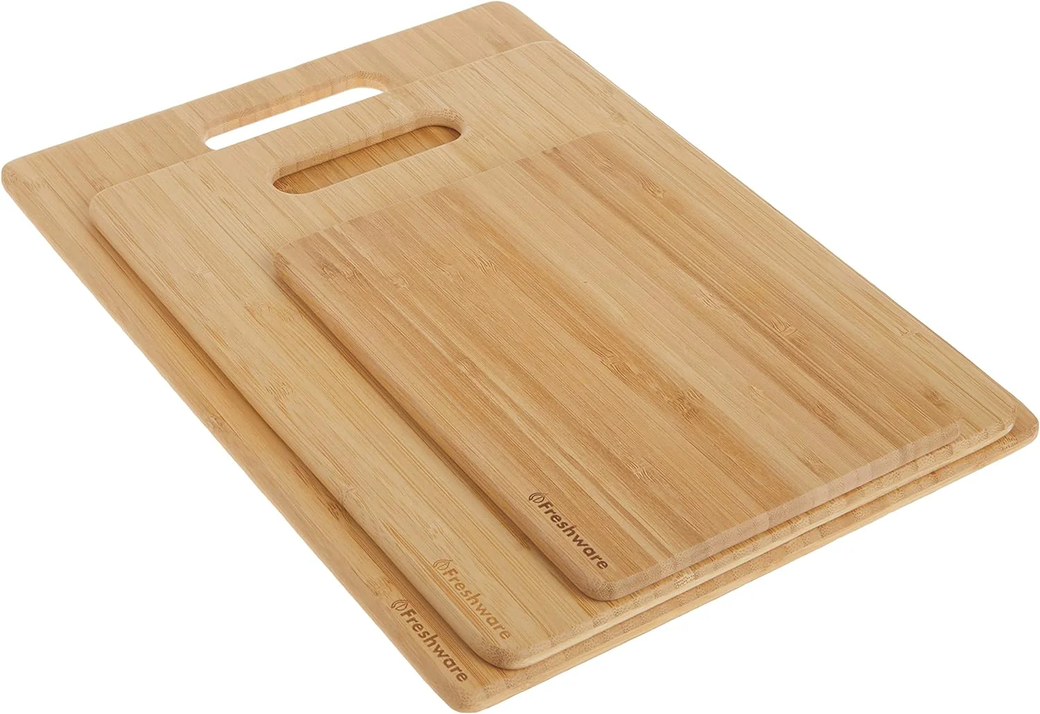 Freshware Bamboo Cutting Board Set - Knife Friendly, BPA-Free, 3 Sizes for All Chopping Needs - Image 7