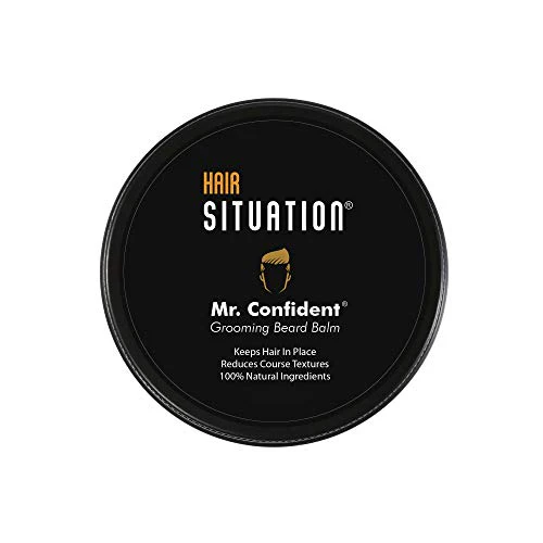 Mr. Confident Beard Balm - Moisturizes, Reduces Itch, Natural Ingredients - 2 Oz