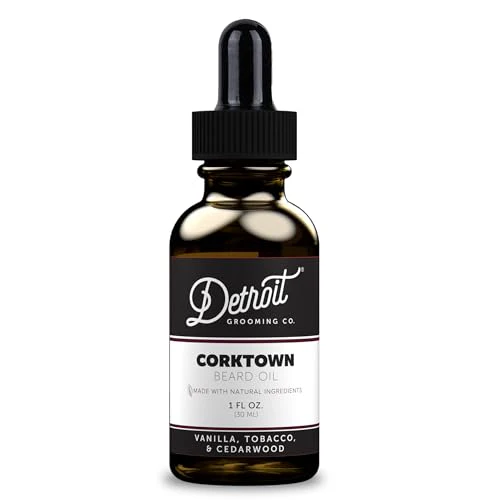 Detroit Grooming Co. Beard Oil - Hydrating Jojoba & Argan, Vanilla Tobacco Cedarwood - 1 oz