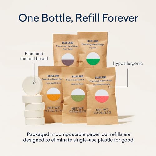 BLUELAND Foaming Hand Soap Tablets - Plant-Based, Hypoallergenic, 10 Pack, Garden Variety Scents - Image 4