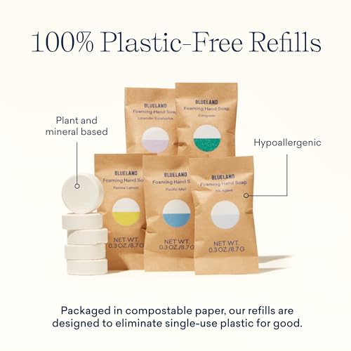 BLUELAND Foaming Hand Soap Tablets - Gentle Plant-Based Formula, Hypoallergenic - 10 Pack Tablets - Image 3