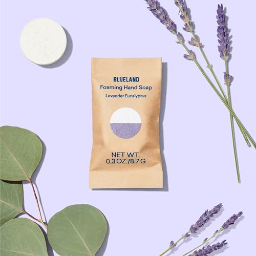 BLUELAND Foaming Hand Soap Tablets - Lavender Eucalyptus, Plant-Based, 10 Pack - 90 Fl oz - Image 4