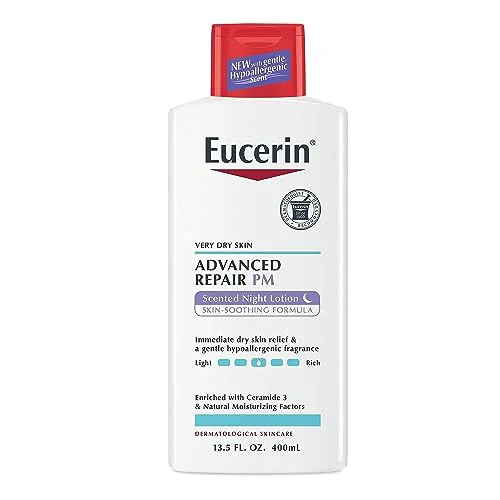 Eucerin Advanced Repair Night Lotion - 48-Hour Moisture, Paraben-Free, Hypoallergenic - 13.5oz