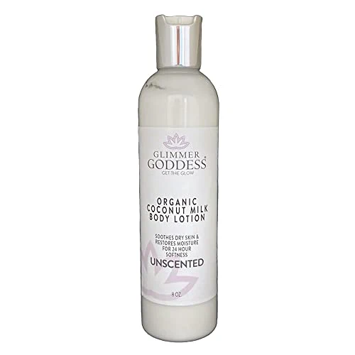GLIMMER GODDESS Body Lotion - Moisturizes with Organic Coconut Milk, Vegan & Cruelty-Free - 8 oz
