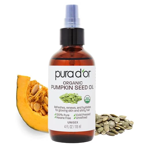 PURA D'OR Organic Pumpkin Seed Body Oil - Deeply Moisturizing, Hair Growth Support - 4 Oz - Image 2