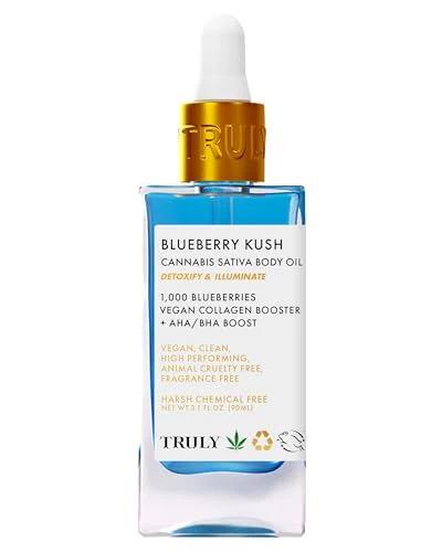 Truly Beauty Body Oil - Hydrating & Anti-Aging with Blueberry Seed Oil, 1.7 fl. oz