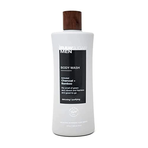 Raw Sugar Men's Body Wash - Charcoal & Bamboo, Vegan, Sulfate & Paraben Free - 25 fl oz