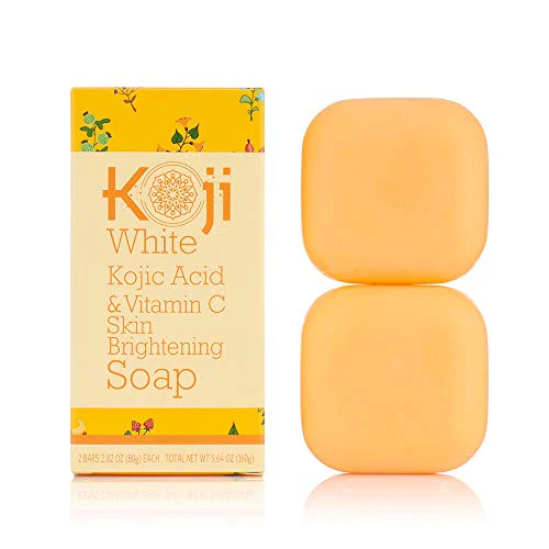 Koji White Kojic Acid Soap Set - Brightening & Hydrating for Radiant Skin - 2 Bars, Vegan