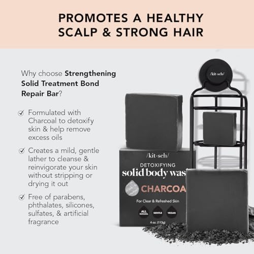 Kitsch Charcoal Soap Bar - Detoxifying Cleanser for Oily Skin, Vegan & Compostable - 4oz - Image 7