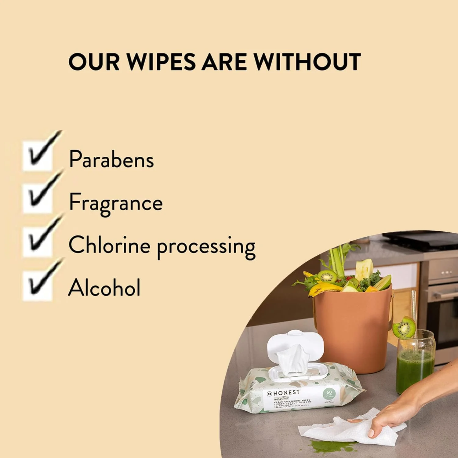 The Honest Company Wet Wipes - Hypoallergenic, Compostable, EWG Verified - 288 Count - Image 7
