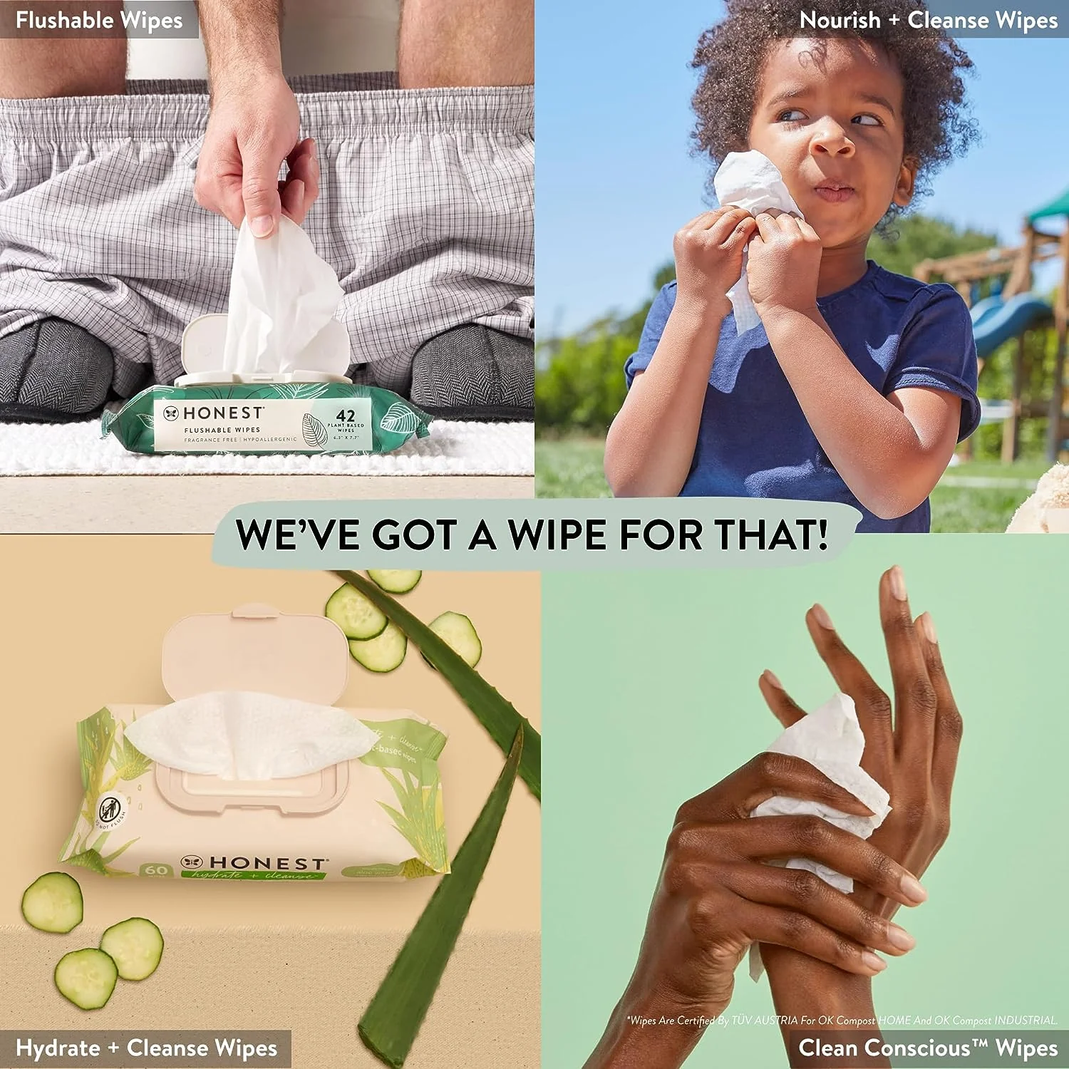The Honest Company Wet Wipes - Hypoallergenic, Compostable, 99% Water, 648 Count - Image 5