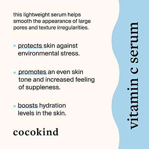 Cocokind Face Serum - Hydrating Vitamin C with Sea Grape Caviar, Brightens Skin Tone - 1 Fl Oz - Image 3