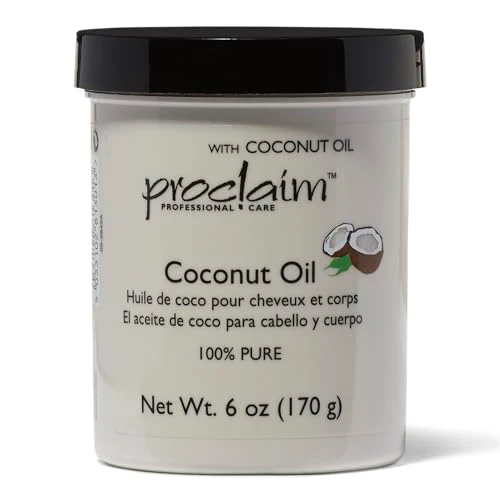 Proclaim 100% Coconut Oil - Nourishing Moisture Sealer for Soft, Shiny Hair & Skin - 8oz