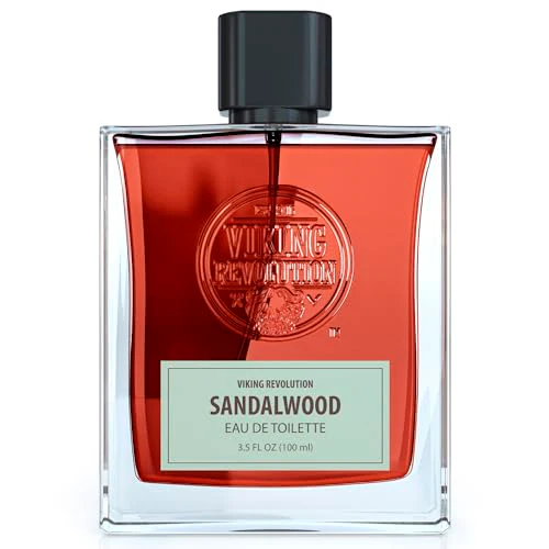 Viking Revolution Sandalwood Cologne - Earthy, Long-Lasting Scent with Cedar & Musk - 3.5 Fl Oz