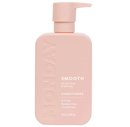MONDAY HAIRCARE Smooth Conditioner - Softens Frizz & Curls, Coconut Oil & Shea Butter - 12oz