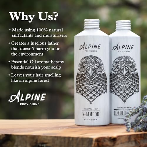 Alpine Provisions Rosemary & Mint Conditioner - Hydrate & Strengthen with Natural Oils - 16.9 FL Oz - Image 7