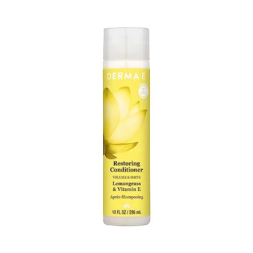 Derma E Restoring Conditioner - Nourishing Volume & Shine with Lemongrass & Vitamin E - 10oz