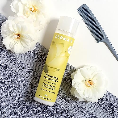 Derma E Restoring Conditioner - Nourishing Volume & Shine with Lemongrass & Vitamin E - 10oz - Image 5