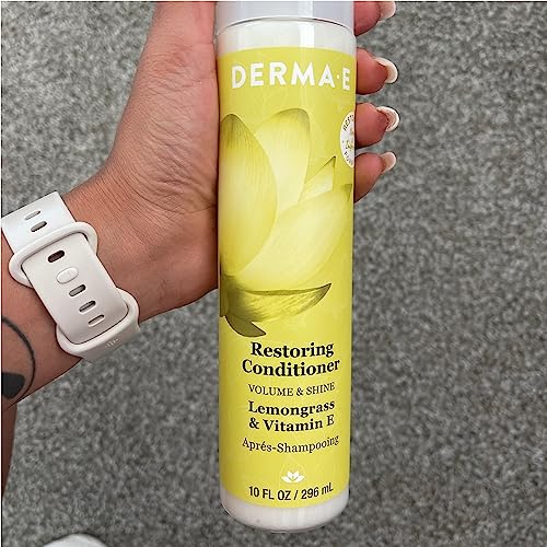 Derma E Restoring Conditioner - Nourishing Volume & Shine with Lemongrass & Vitamin E - 10oz - Image 8