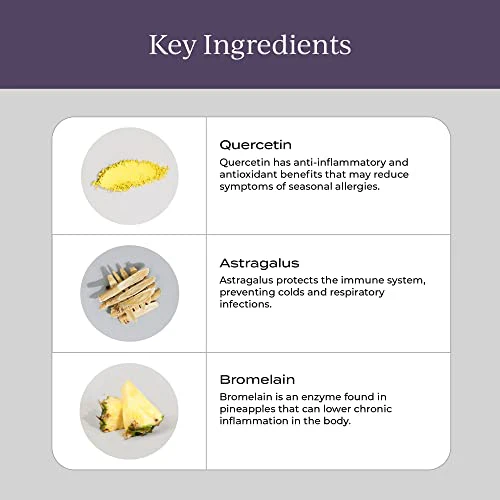 CYMBIOTIKA Allergy Supplement - Immune Support with Quercetin & Bromelain, 60 Capsules - Image 3
