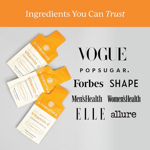 CYMBIOTIKA Liposomal Vitamin C Packets - Immune Support & Collagen Boost, Citrus Vanilla - 30ct - Image 6