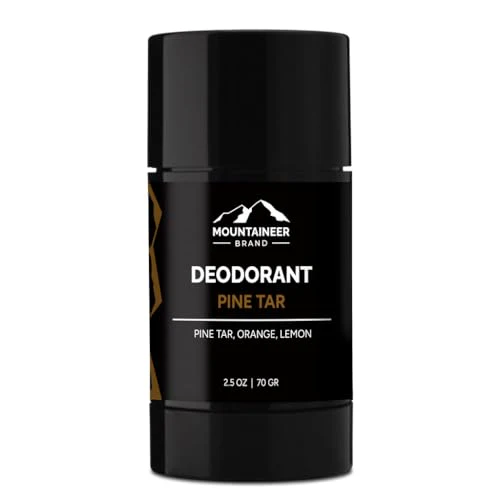 Mountaineer Brand Natural Deodorant Stick - Long-Lasting Freshness, Aluminum-Free - Pine Tar, 2.5oz