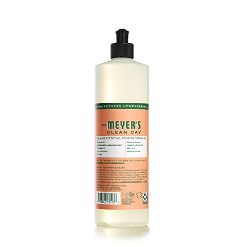 Mrs. Meyer's Dish Soap - Cuts Grease, Plant-Derived Ingredients, Geranium Scent - 16 Fl. Oz - Image 2