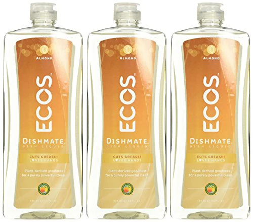 Earth Friendly Products Dishmate - Tough on Grease, Hypoallergenic, Plant-Powered - 25oz, Pack of 3