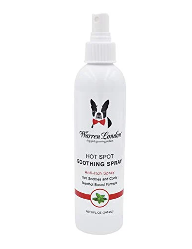 Warren London Dog Flea and Tick Spray - Soothing Relief for Itchy Skin, Made in USA - 8oz