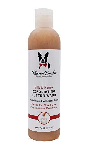 Warren London Dog Shampoo - Exfoliates & Hydrates, Relieves Itchy Skin - Milk & Honey 8oz