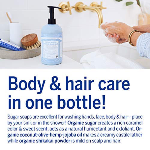 Dr. Bronner’s Organic Sugar Soap - Nourishing, Fair Trade Ingredients, Unscented - 24oz - Image 4