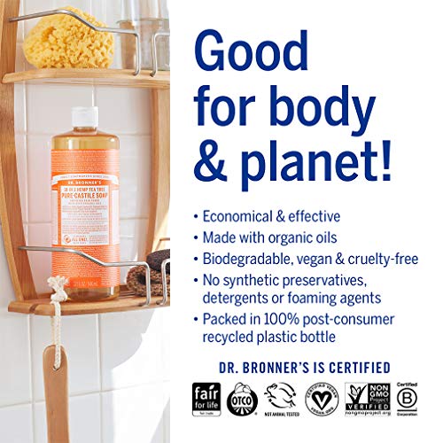 Dr. Bronner's Pure-Castile Liquid Soap - Organic Oils, 18-in-1 Uses, Vegan, 32oz - Image 3