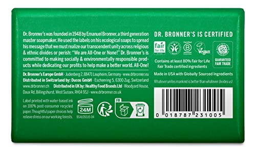 DR. BRONNER's All-One Hemp Almond Bar Soap - Luxurious Lather, Organic Ingredients - 5 oz - Image 4