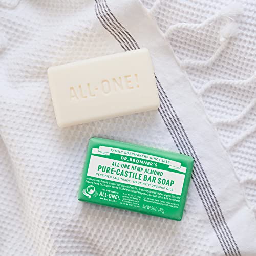 DR. BRONNER's All-One Hemp Almond Bar Soap - Luxurious Lather, Organic Ingredients - 5 oz - Image 5