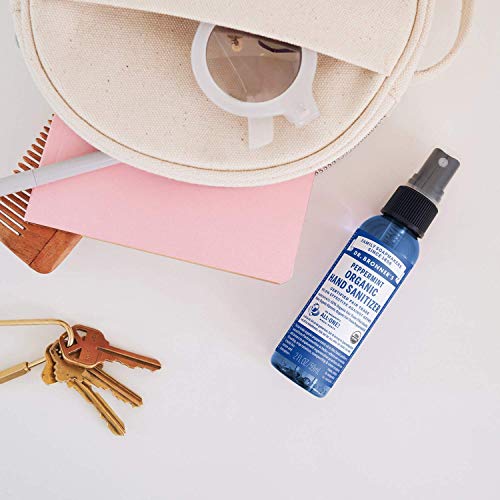 Dr. Bronner's Hand Sanitizer Spray - USDA Organic, Moisturizing & Effective, Peppermint - 2oz 2-Pack - Image 4