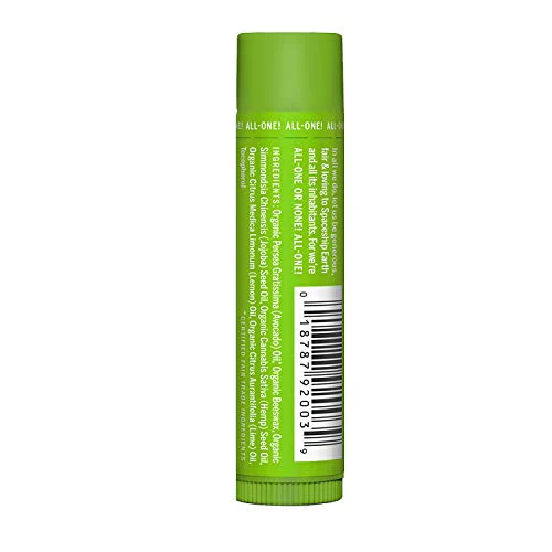 Dr. Bronner's Organic Lip Balm - Soothing Moisture with Beeswax & Jojoba Oil - Lemon Lime, 6-Pack - Image 2
