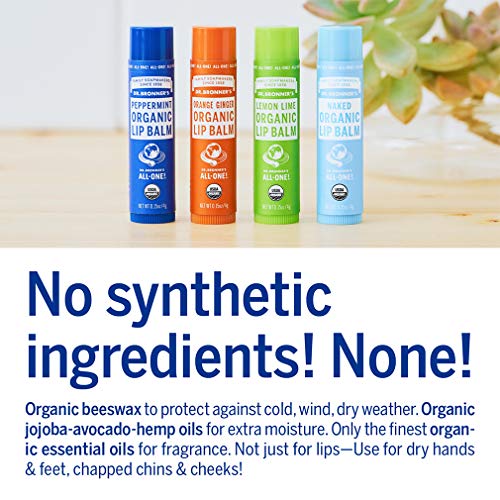 Dr. Bronner's Organic Lip Balm - Moisturizes & Protects, No Synthetic Ingredients - 6-Pack - Image 5