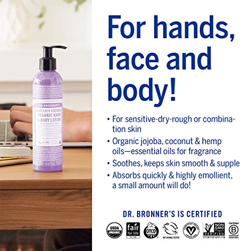 Dr. Bronner's Organic Body Lotion - Nourishing Lavender Coconut, Vegan, Non-GMO - 8oz - Image 5