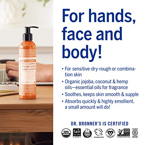 Dr. Bronner's Organic Lotion - Nourishing Hydration, Certified Organic Ingredients - 8oz - Image 5