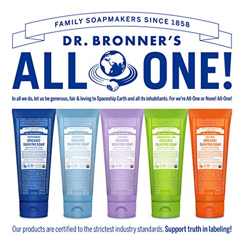 Dr. Bronner's Organic Shaving Soap - Moisturizes & Soothes with Fair Trade Ingredients - 7oz - Image 6